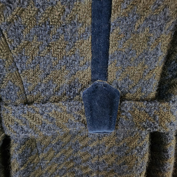 Laundry by Shelli Segal Wool Pea Coat Belted Women Size 8 Blue-Black - Picture 9 of 12